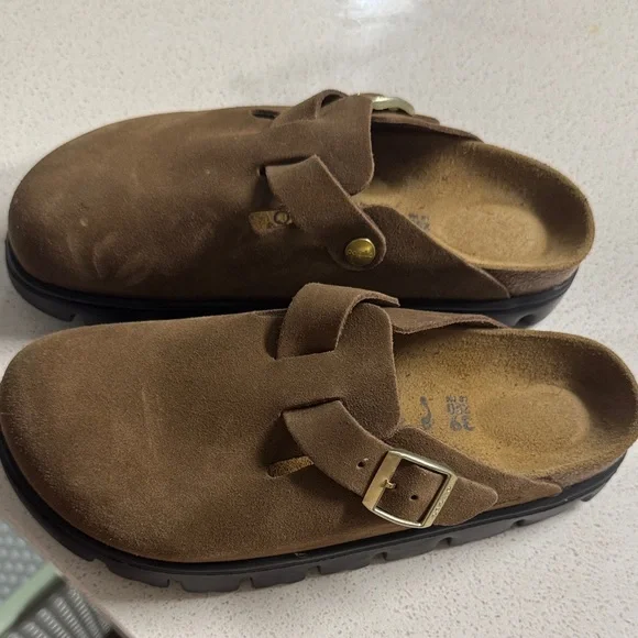 Birkenstock Men's Brown Suede Loafers - Picture 2 of 5